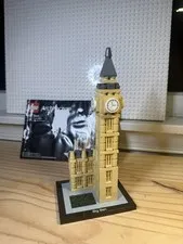 LEGO ARCHITECTURE: Big Ben (21013) 100% Complete With Damaged Manual