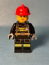 LEGO City Fire Minifig cty0963 - Female Fire Fighter - Light Scratches/No Cracks