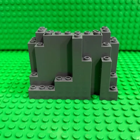 LEGO Rock Panel 4 x 10 x 6 Rectangular (BURP) : Dark Bluish Gray : 6082