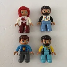 LEGO DUPLO 10840 BIG FAIR My Town Amusement Park Carnival Lot of 4 Figures