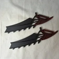 LEGO Bionicle Antroz Wing Blades Black Marbled Dark Red Part 60350pb01 Lot of 2