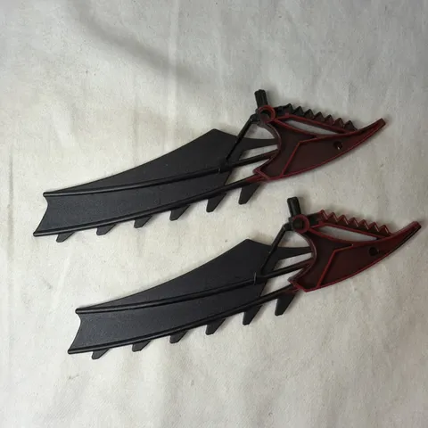 LEGO Bionicle Antroz Wing Blades Black Marbled Dark Red Part 60350pb01 Lot of 2