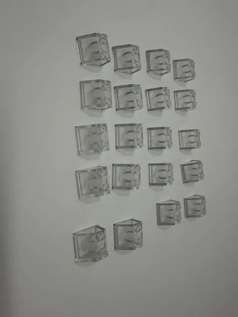 LEGO #35277 Transparent Clear 2x2 Roof Tile 45 Degre Lot of 20