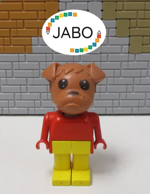 (E5/16) Lego Fabuland Figure fab2l Barty Bulldog 3669