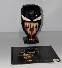 LEGO 76187 Marvel Super Heroes Venom Villain Display Bust Mostly Complete
