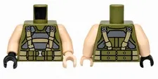 LEGO Minifigure Torso Batman Body Armor with Suspenders (bane)