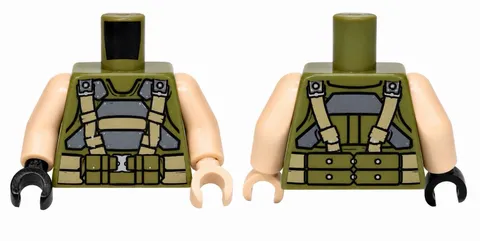 LEGO Minifigure Torso Batman Body Armor with Suspenders (bane)