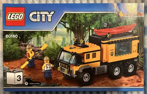 Lego City Instruction Manual #60160 Jungle Vehicle Excellent Condition