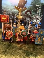8x 54mm MINI NOVEL AQUILIFER SIGNIFER LEGIONARIES 9th LEGION Genuine LEGO Bases