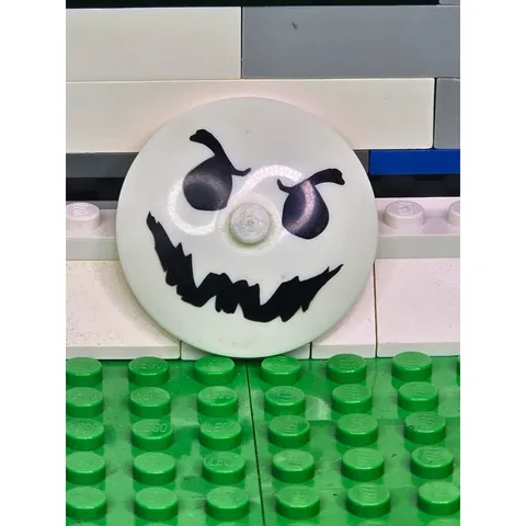 LEGO Dish 4x4 Inverted Glow In The Dark Ghost Face Piece
