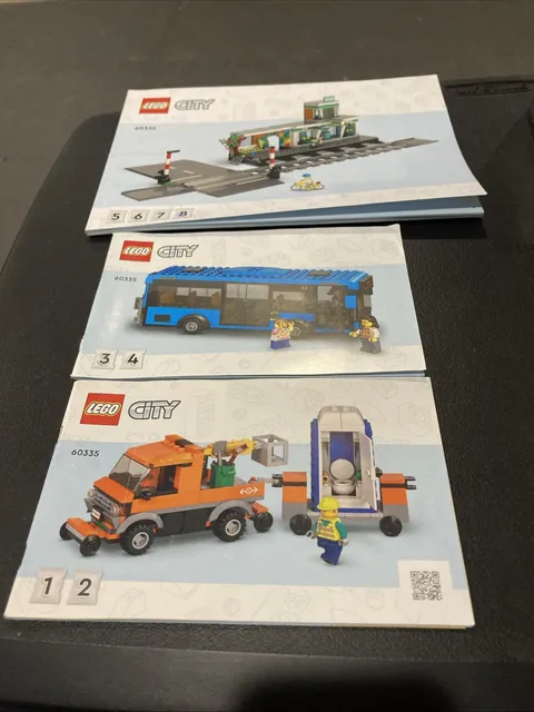 Lego City TRAIN STATION (60335) All 3 Manuals Only No Bricks Or Parts Lot 22
