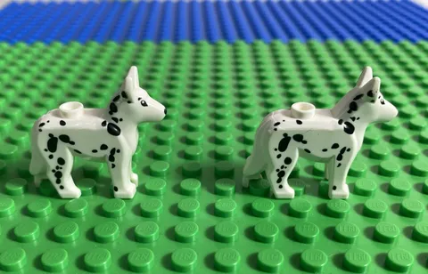 Lego City Dalmatian Dog Minifigures Lot Of 2