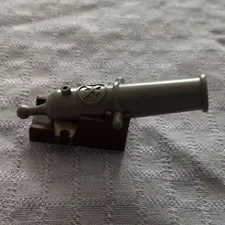 LEGO Pirates Gray NonfiringCannon on Brown Base Custom Printed Part2pc MPN 64346