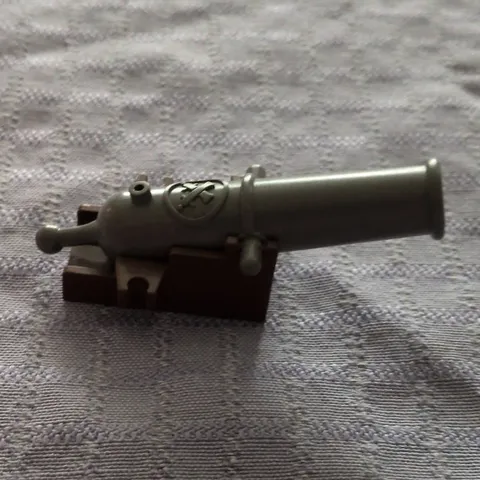 LEGO Pirates Gray NonfiringCannon on Brown Base Custom Printed Part2pc MPN 64346