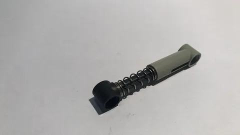 LEGO Technic, Shock Absorber 6.5L with Black Piston Rod 731c05 Light Gray