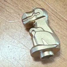 Gold metal Lego dinosaur