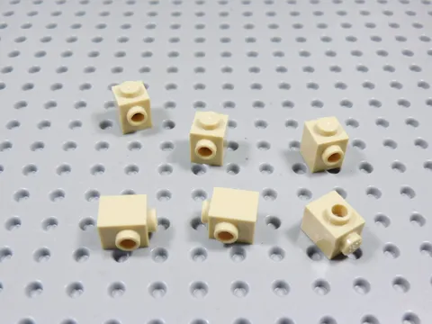 LEGO Lot of 6 Tan 1x1 Bricks w/ Side Stud BD
