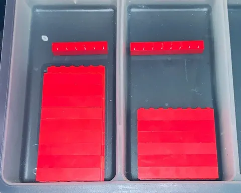 Lego Red Brick Lot of 37 1x6 1x8