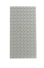 LEGO - 8 x 16 - BASE PLATE - LIGHT GREY - 3865 - City - Creator - Brand New