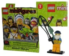 LEGO Series 3 Fisherman With Rod & Fish (2011) MiniFigure Toy Figure
