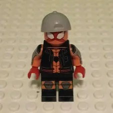LEGO Spider-Man Minifigure Orange/Black Suit w/ Gray Cap Hat