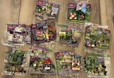 Lot Of 10 Lego Friends Poly Bags 100% Complete Mixed Lot Retired