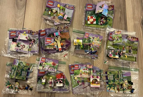 Lot Of 10 Lego Friends Poly Bags 100% Complete Mixed Lot Retired