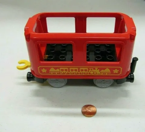 Lego Duplo RED PASSENGER TRAIN CAR for PUSH & GO TRAIN #925 Replacement Car