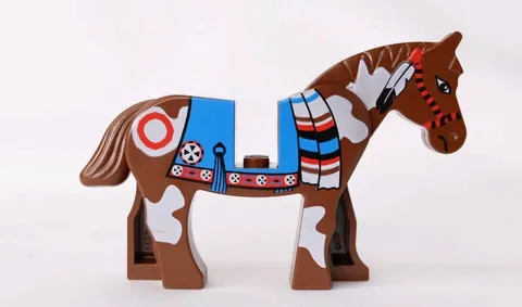 LEGO Painted Brown Horse Minifigure Western Indians 6748 6766 Animal