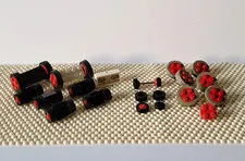 Vintage Lego Wheels, Tires, Axles Assortment Pieces Lot Of 20