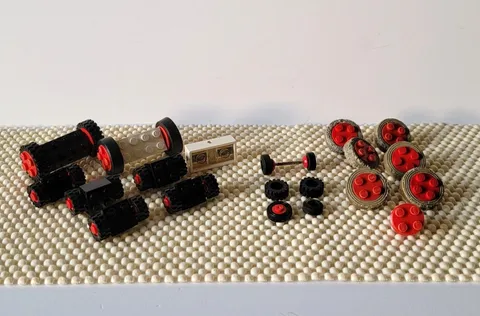Vintage Lego Wheels, Tires, Axles Assortment Pieces Lot Of 20