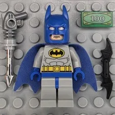 Lego DC Super Heroes Minifigure SH0111 Batman Light Bluish Gray Suit