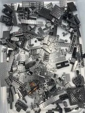 1 lb. Bulk Mixed Black Legos - standard blocks and unique pieces (Lot S)