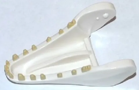LEGO® Part 20442pb01 - Dinosaur Jaw Lower Indominus rex with Tan Teeth Pattern