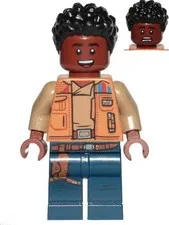 LEGO® Minifigure Star Wars sw1066 Finn Medium Nougat Jacket Dark Blue Legs w/Hol