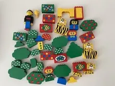 Vintage LEGO People Animal Special Pieces Lot Homemaker figure and Extra Head