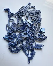 LEGO Technic Parts Bulk Lot Sand Blue Pieces Assorted Mixed Parts 4.6 oz
