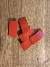 LEGO Red 2x4 Brick Pieces, Plastic, MPN/Design ID 3004, Lot of 4