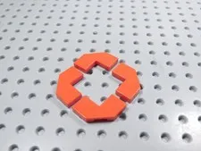 LEGO Lot of 4 Red 2x2 Smooth Facet Tiles Plates AY
