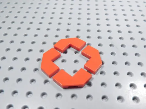 LEGO Lot of 4 Red 2x2 Smooth Facet Tiles Plates AY
