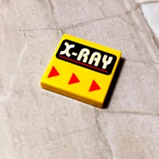 LEGO Hospital Gear XRAY machine Sign Directional Direction Medical Machine Print