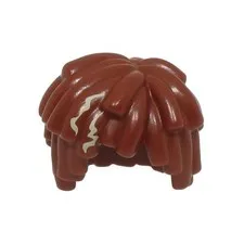 LEGO - Minifig, Hair Short Layered Mop Top with Tan Streaks Pattern