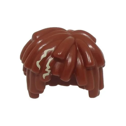 LEGO - Minifig, Hair Short Layered Mop Top with Tan Streaks Pattern