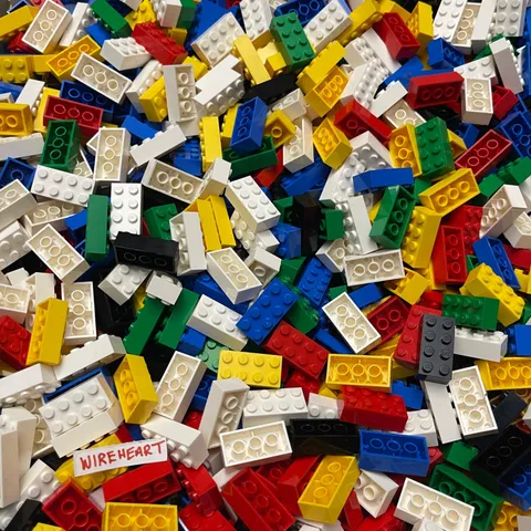 LEGO 100 New 2x4 Bricks Multicolor - Bulk Parts Pieces MOC CITY Building 3001
