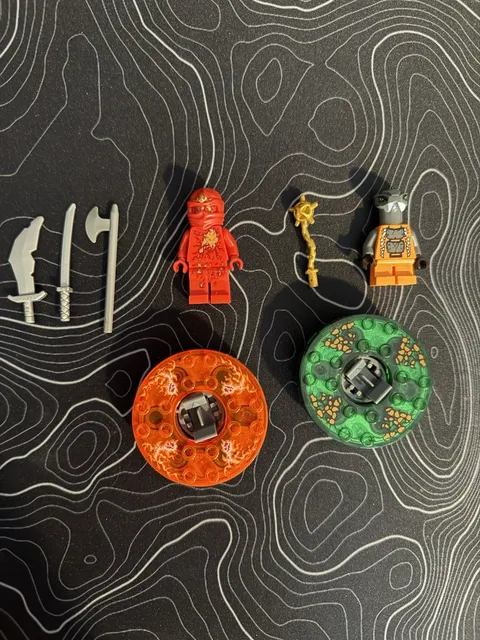 LEGO Ninjago 9591 Weapon Pack Minifig Chokun NRG KAI Spinner Battle
