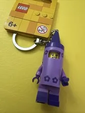 LEGO 853995 Purple Crayon Girl Minifigure Keychain Retired 2020 New Tag Gift