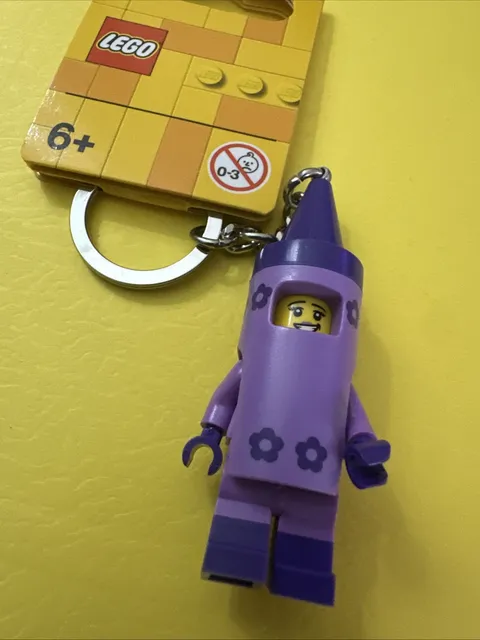 LEGO 853995 Purple Crayon Girl Minifigure Keychain Retired 2020 New Tag Gift