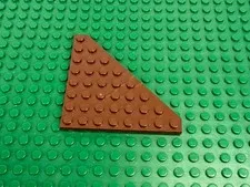 2001 LEGO Old Brown Wedge Plate 8 x 8 Cut Corner Sorting Hat 4701 #30504