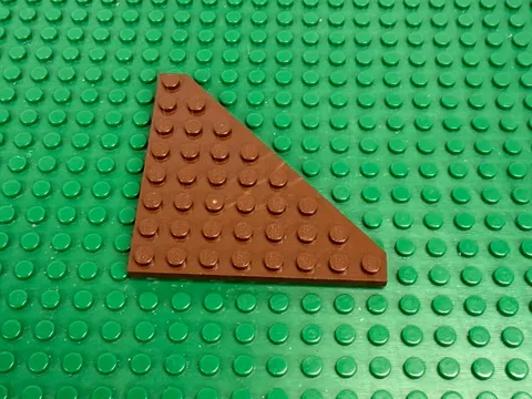 2001 LEGO Old Brown Wedge Plate 8 x 8 Cut Corner Sorting Hat 4701 #30504