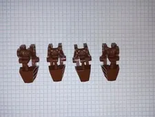 4 Bionicle Lego 32475 Brown Foot Feet Vahki style Genuine Lego Parts Ships Free